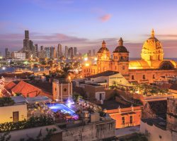 Night View of Cartagena de Indias, Colombia